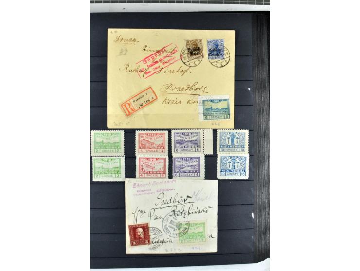 1914/1918, umfangreicher, oft postfrischer und gestempelter Bestand aller Gebiete mit etlichen besseren und kpl. Ausgaben, Fa