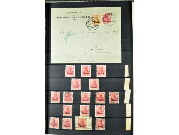 1914/1918, umfangreicher, oft postfrischer und gestempelter Bestand aller Gebiete mit etlichen besseren und kpl. Ausgaben, Fa