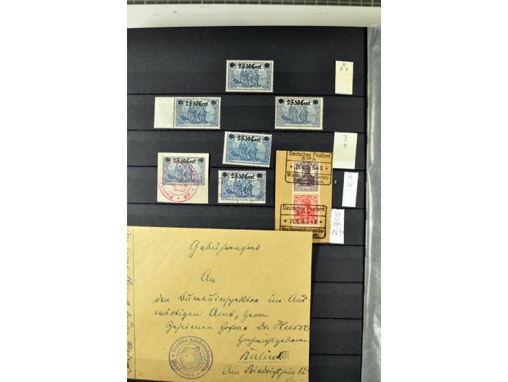 1914/1918, umfangreicher, oft postfrischer und gestempelter Bestand aller Gebiete mit etlichen besseren und kpl. Ausgaben, Fa