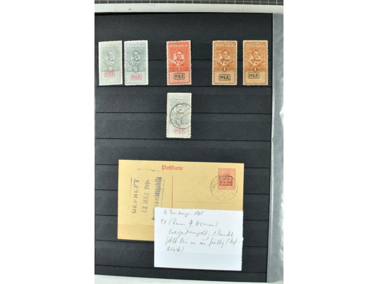 1914/1918, umfangreicher, oft postfrischer und gestempelter Bestand aller Gebiete mit etlichen besseren und kpl. Ausgaben, Fa