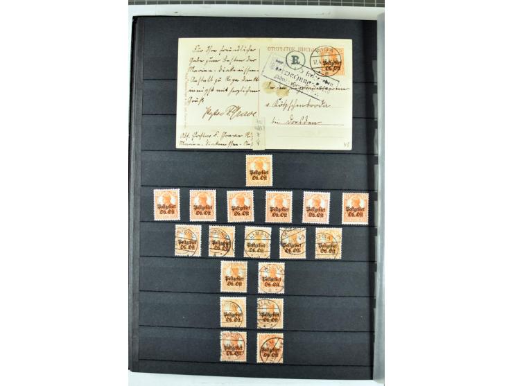 1914/1918, umfangreicher, oft postfrischer und gestempelter Bestand aller Gebiete mit etlichen besseren und kpl. Ausgaben, Fa