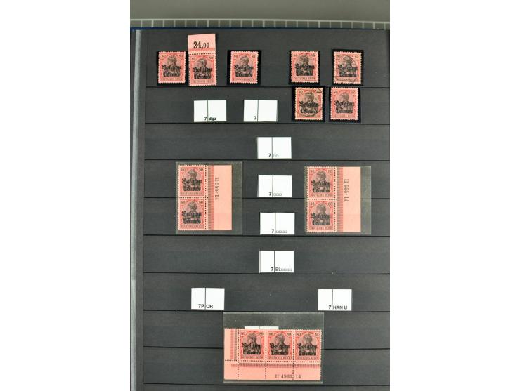 1914/18, sehr schön spezialisierte ungebrauchte/postfrische und gestempelte Sammlung mit etlichen Farbvarianten, Ur- und Aufd