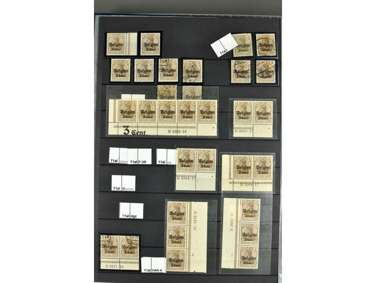 1914/18, sehr schön spezialisierte ungebrauchte/postfrische und gestempelte Sammlung mit etlichen Farbvarianten, Ur- und Aufd