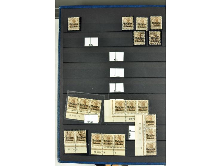 1914/18, sehr schön spezialisierte ungebrauchte/postfrische und gestempelte Sammlung mit etlichen Farbvarianten, Ur- und Aufd