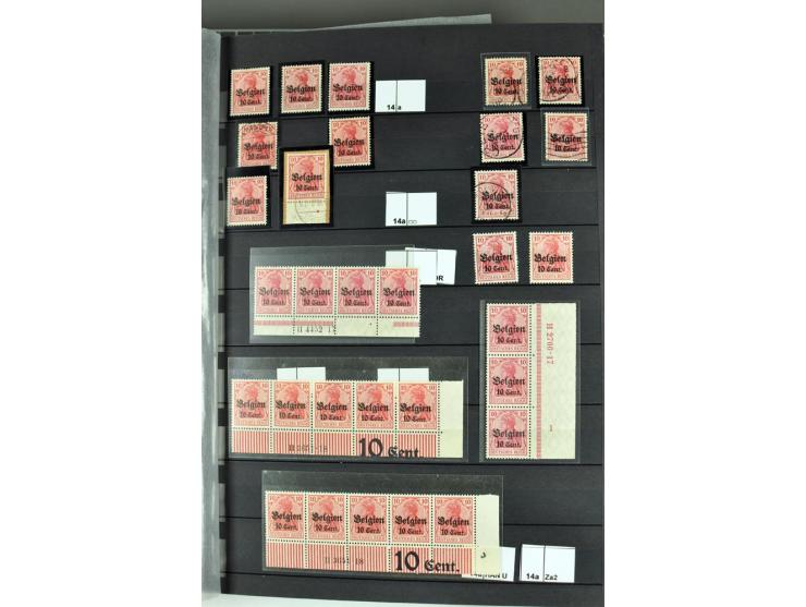 1914/18, sehr schön spezialisierte ungebrauchte/postfrische und gestempelte Sammlung mit etlichen Farbvarianten, Ur- und Aufd