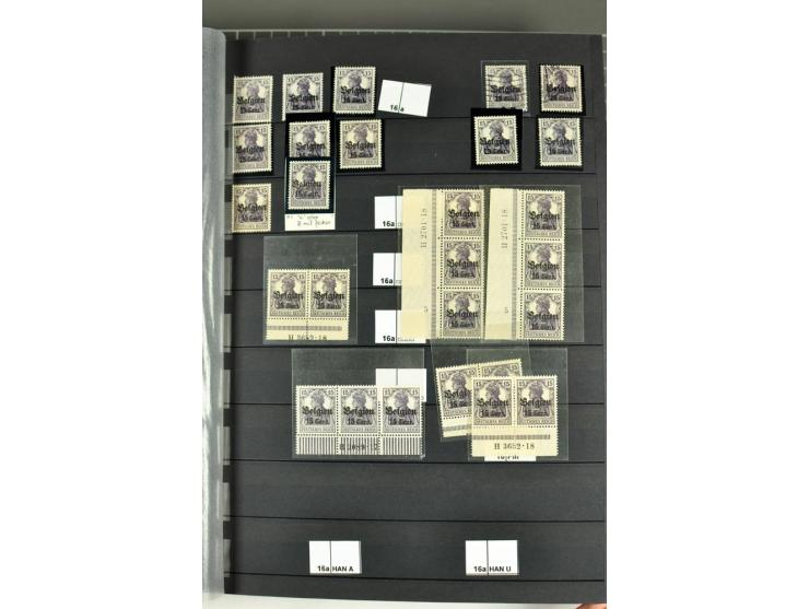 1914/18, sehr schön spezialisierte ungebrauchte/postfrische und gestempelte Sammlung mit etlichen Farbvarianten, Ur- und Aufd
