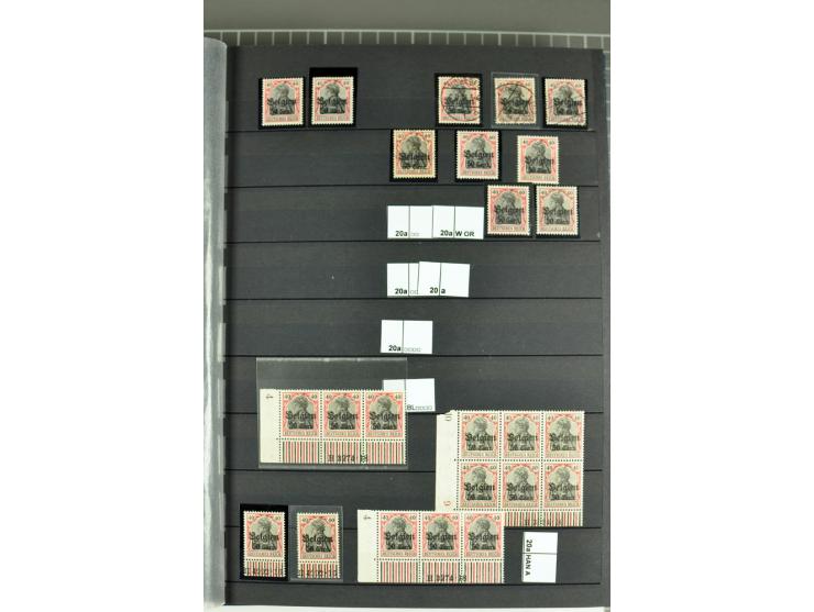 1914/18, sehr schön spezialisierte ungebrauchte/postfrische und gestempelte Sammlung mit etlichen Farbvarianten, Ur- und Aufd