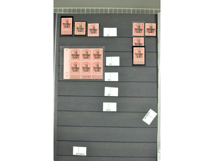 1914/18, sehr schön spezialisierte ungebrauchte/postfrische und gestempelte Sammlung mit etlichen Farbvarianten, Ur- und Aufd