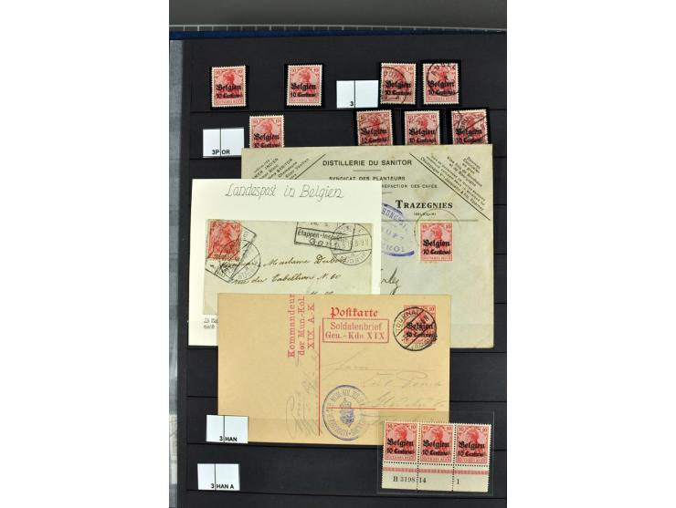 1914/18, sehr schön spezialisierte ungebrauchte/postfrische und gestempelte Sammlung mit etlichen Farbvarianten, Ur- und Aufd