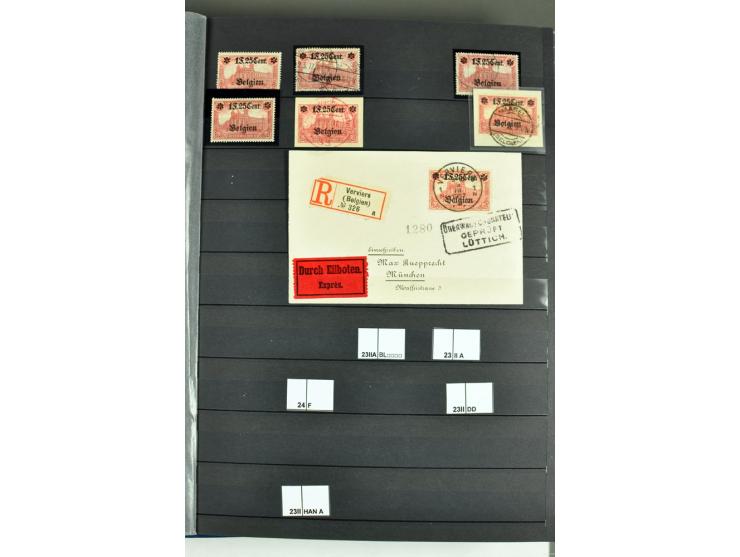 1914/18, sehr schön spezialisierte ungebrauchte/postfrische und gestempelte Sammlung mit etlichen Farbvarianten, Ur- und Aufd