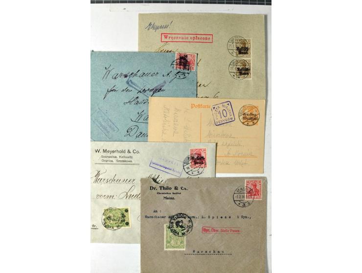 Stadtpost Warschau: 1915/16, über 230 Briefe und Karten nach Warschau, alle mit Marken bzw. Portostempeln der Stadtpost, dabe
