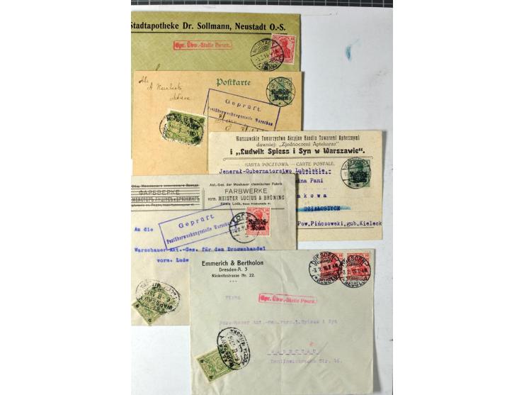Stadtpost Warschau: 1915/16, über 230 Briefe und Karten nach Warschau, alle mit Marken bzw. Portostempeln der Stadtpost, dabe