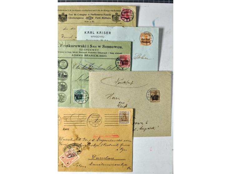 Stadtpost Warschau: 1915/16, über 230 Briefe und Karten nach Warschau, alle mit Marken bzw. Portostempeln der Stadtpost, dabe