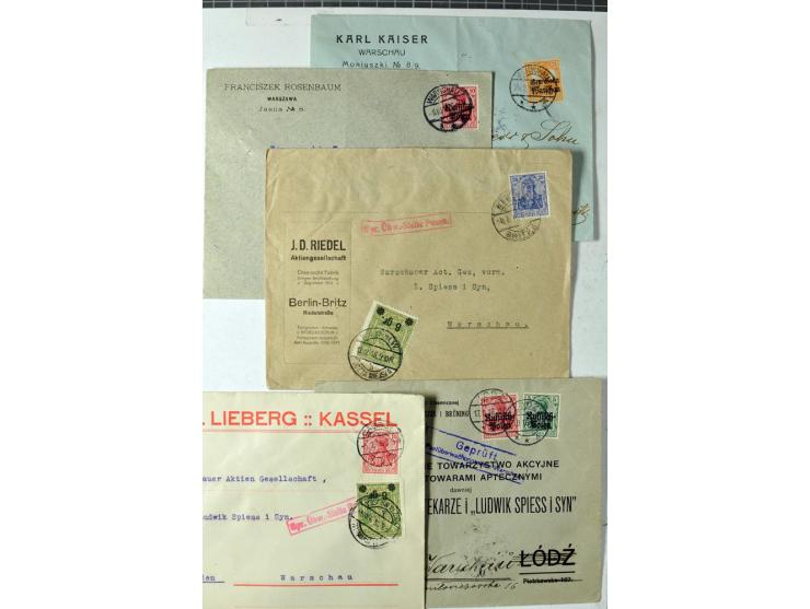 Stadtpost Warschau: 1915/16, über 230 Briefe und Karten nach Warschau, alle mit Marken bzw. Portostempeln der Stadtpost, dabe