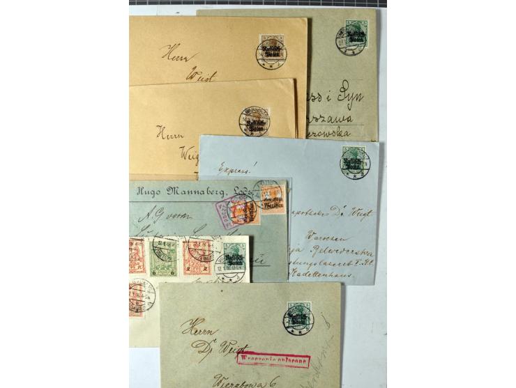 Stadtpost Warschau: 1915/16, über 230 Briefe und Karten nach Warschau, alle mit Marken bzw. Portostempeln der Stadtpost, dabe