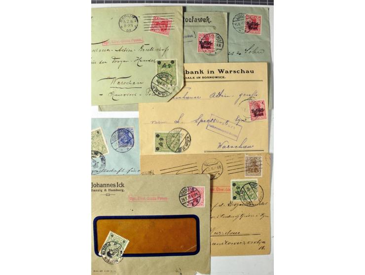 Stadtpost Warschau: 1915/16, über 230 Briefe und Karten nach Warschau, alle mit Marken bzw. Portostempeln der Stadtpost, dabe