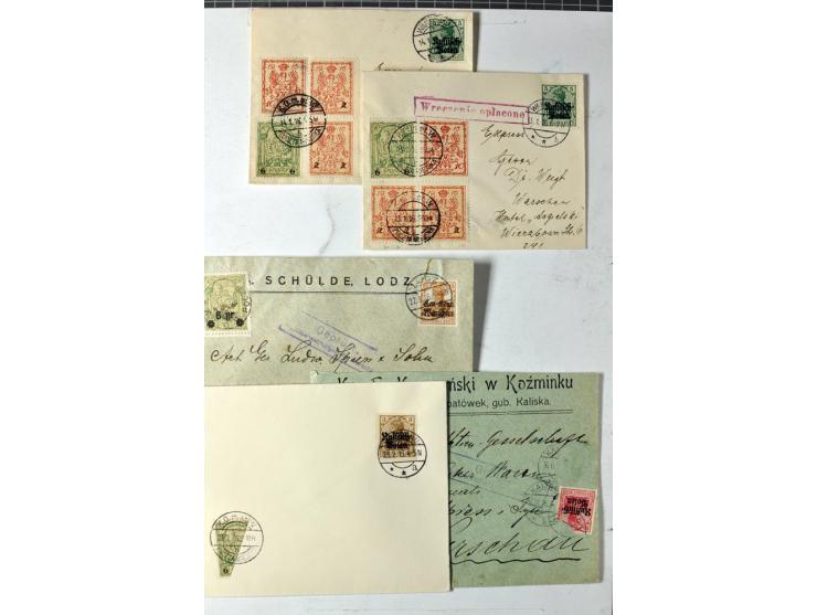 Stadtpost Warschau: 1915/16, über 230 Briefe und Karten nach Warschau, alle mit Marken bzw. Portostempeln der Stadtpost, dabe