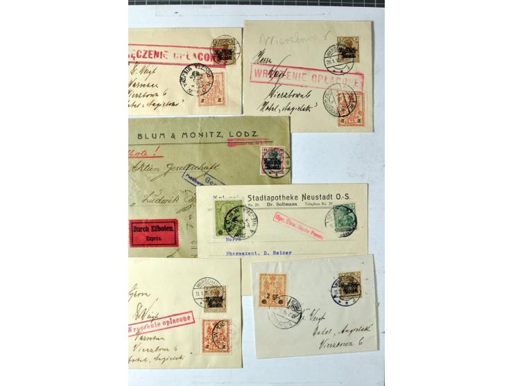 Stadtpost Warschau: 1915/16, über 230 Briefe und Karten nach Warschau, alle mit Marken bzw. Portostempeln der Stadtpost, dabe