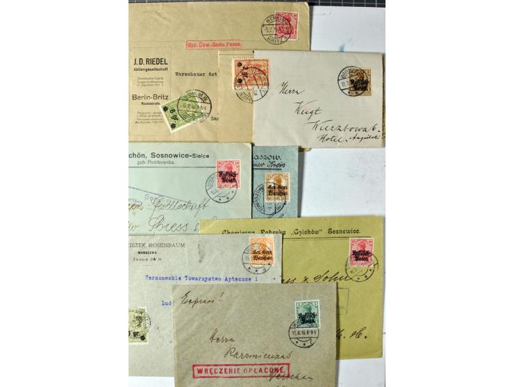 Stadtpost Warschau: 1915/16, über 230 Briefe und Karten nach Warschau, alle mit Marken bzw. Portostempeln der Stadtpost, dabe