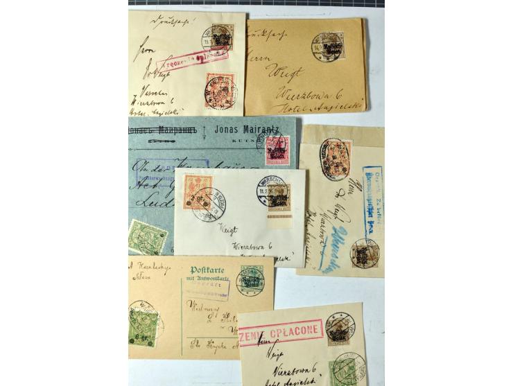 Stadtpost Warschau: 1915/16, über 230 Briefe und Karten nach Warschau, alle mit Marken bzw. Portostempeln der Stadtpost, dabe
