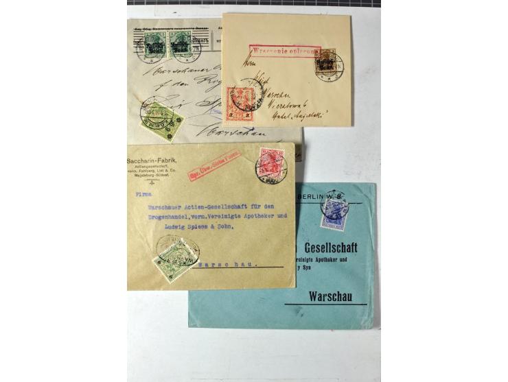Stadtpost Warschau: 1915/16, über 230 Briefe und Karten nach Warschau, alle mit Marken bzw. Portostempeln der Stadtpost, dabe