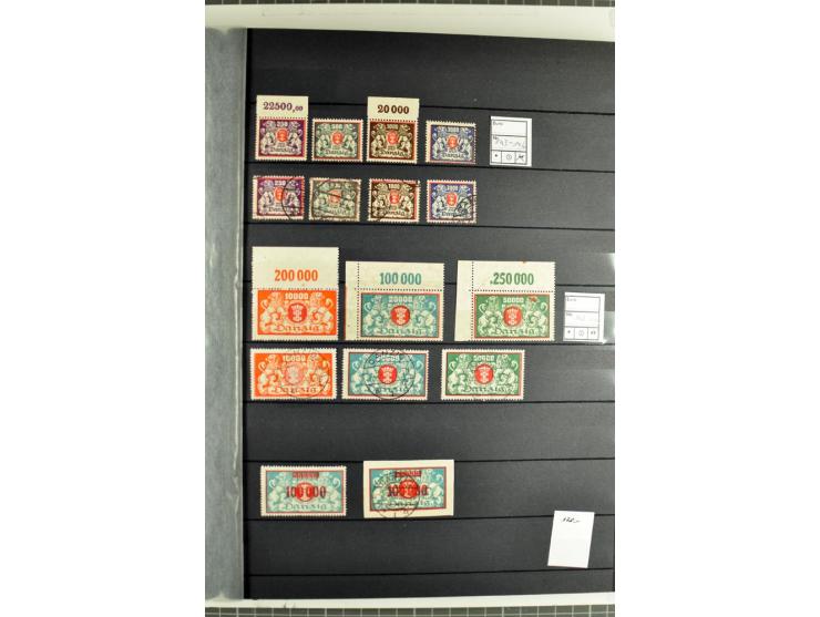 1920/1939, meist postfrische und gestempelte Sammlung inkl. Dienst- und Portomarken sowie Port Gdansk im Steckbuch, dabei vie