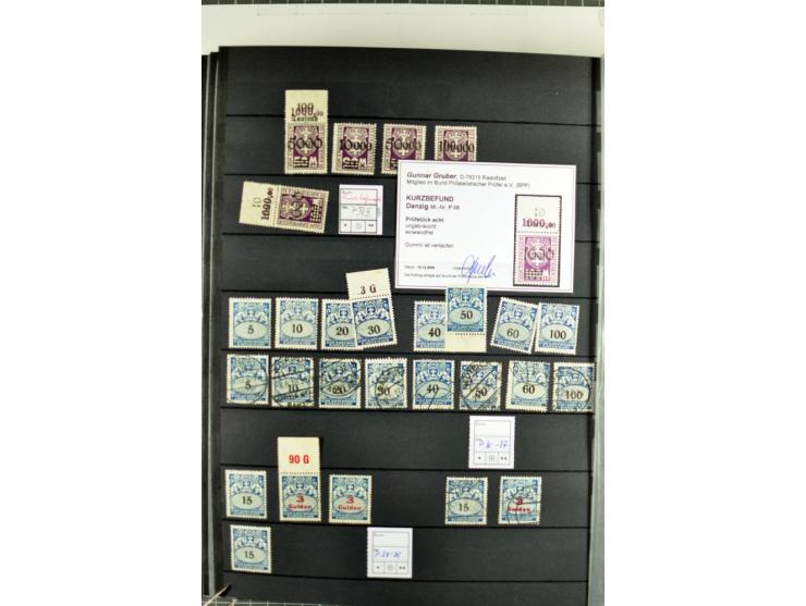 1920/1939, meist postfrische und gestempelte Sammlung inkl. Dienst- und Portomarken sowie Port Gdansk im Steckbuch, dabei vie