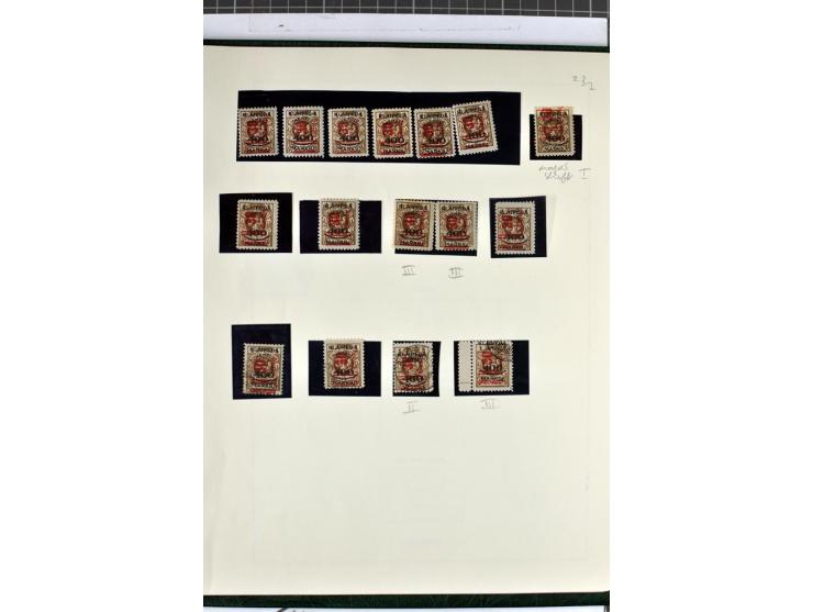 1923, umfangreiche ungebrauchte/postfrische und gestempelte Sammlung mit vielen besseren Werten dabei u.a. Mi.-Nr. 189(3), 19