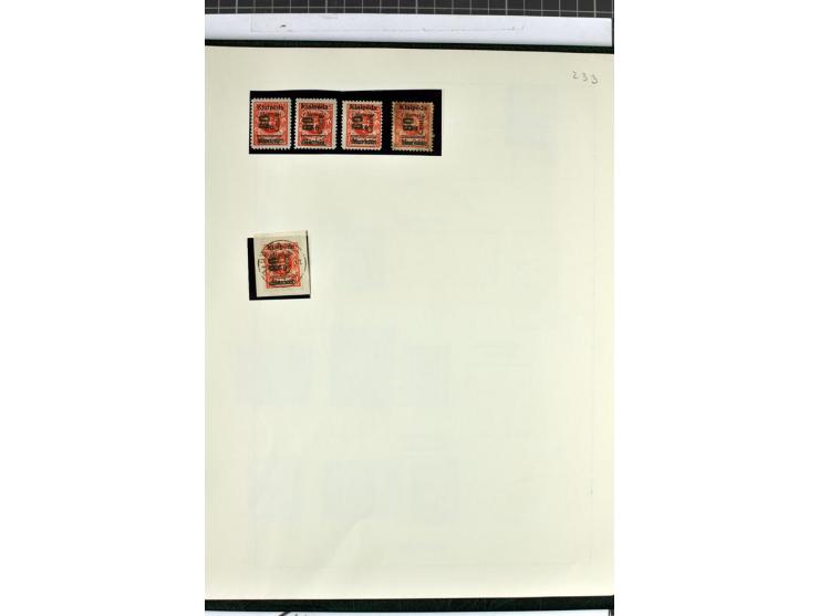 1923, umfangreiche ungebrauchte/postfrische und gestempelte Sammlung mit vielen besseren Werten dabei u.a. Mi.-Nr. 189(3), 19