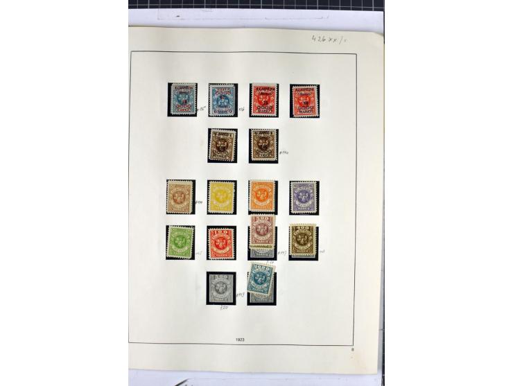 1923, umfangreiche ungebrauchte/postfrische und gestempelte Sammlung mit vielen besseren Werten dabei u.a. Mi.-Nr. 189(3), 19