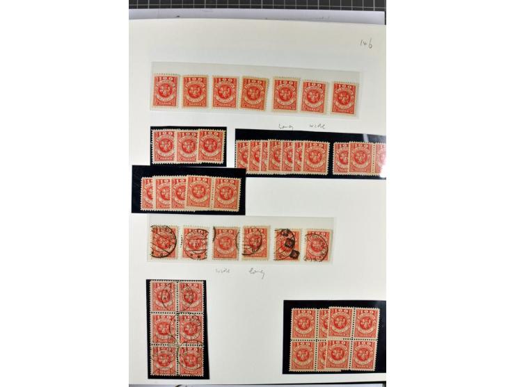 1923, umfangreiche ungebrauchte/postfrische und gestempelte Sammlung mit vielen besseren Werten dabei u.a. Mi.-Nr. 189(3), 19