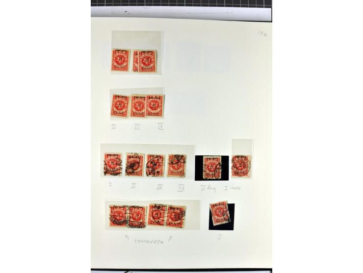 1923, umfangreiche ungebrauchte/postfrische und gestempelte Sammlung mit vielen besseren Werten dabei u.a. Mi.-Nr. 189(3), 19