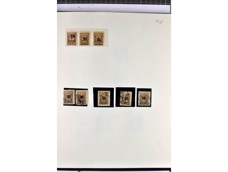 1923, umfangreiche ungebrauchte/postfrische und gestempelte Sammlung mit vielen besseren Werten dabei u.a. Mi.-Nr. 189(3), 19
