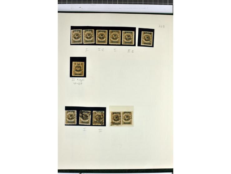 1923, umfangreiche ungebrauchte/postfrische und gestempelte Sammlung mit vielen besseren Werten dabei u.a. Mi.-Nr. 189(3), 19