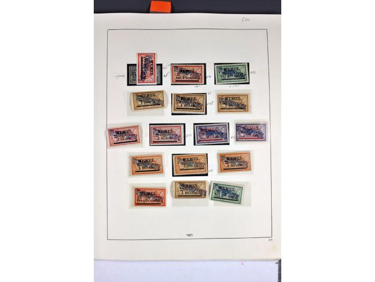 1920/22, umfangreiche ungebrauchte/postfrische und gestempelte Sammlung ab Germania mit u.a. Mi.-Nr. 10(4),11(5), 12(5) und 1
