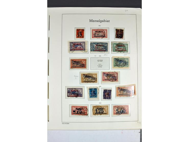 1920/22, umfangreiche ungebrauchte/postfrische und gestempelte Sammlung ab Germania mit u.a. Mi.-Nr. 10(4),11(5), 12(5) und 1