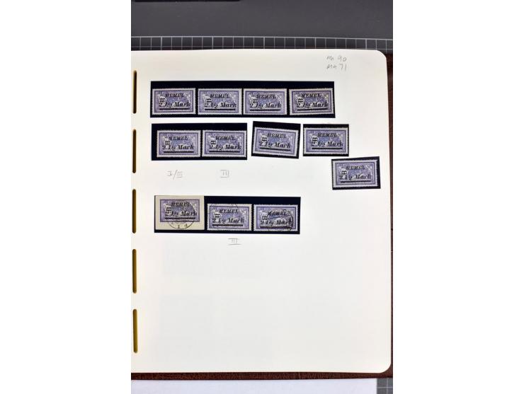 1920/22, umfangreiche ungebrauchte/postfrische und gestempelte Sammlung ab Germania mit u.a. Mi.-Nr. 10(4),11(5), 12(5) und 1