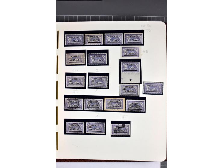 1920/22, umfangreiche ungebrauchte/postfrische und gestempelte Sammlung ab Germania mit u.a. Mi.-Nr. 10(4),11(5), 12(5) und 1