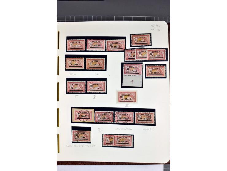 1920/22, umfangreiche ungebrauchte/postfrische und gestempelte Sammlung ab Germania mit u.a. Mi.-Nr. 10(4),11(5), 12(5) und 1