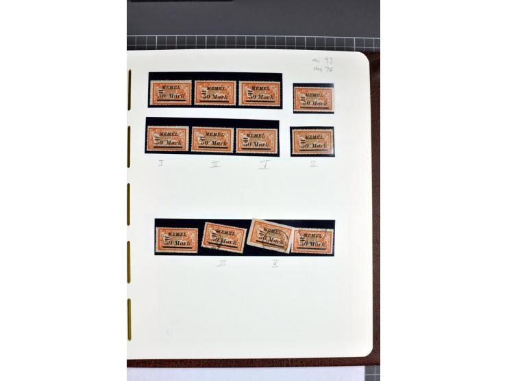 1920/22, umfangreiche ungebrauchte/postfrische und gestempelte Sammlung ab Germania mit u.a. Mi.-Nr. 10(4),11(5), 12(5) und 1
