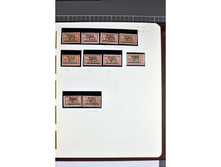 1920/22, umfangreiche ungebrauchte/postfrische und gestempelte Sammlung ab Germania mit u.a. Mi.-Nr. 10(4),11(5), 12(5) und 1