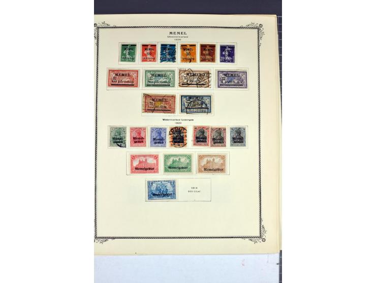 1920/22, umfangreiche ungebrauchte/postfrische und gestempelte Sammlung ab Germania mit u.a. Mi.-Nr. 10(4),11(5), 12(5) und 1