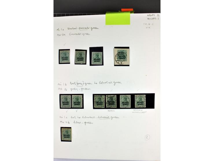 1920/22, umfangreiche ungebrauchte/postfrische und gestempelte Sammlung ab Germania mit u.a. Mi.-Nr. 10(4),11(5), 12(5) und 1