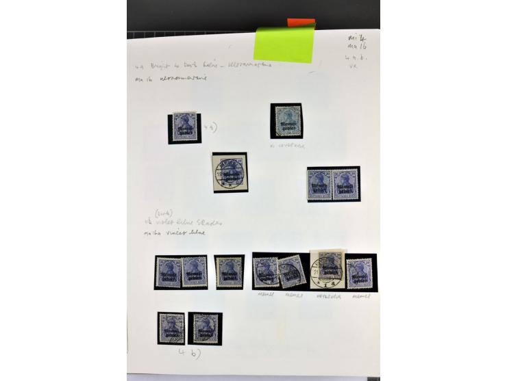 1920/22, umfangreiche ungebrauchte/postfrische und gestempelte Sammlung ab Germania mit u.a. Mi.-Nr. 10(4),11(5), 12(5) und 1