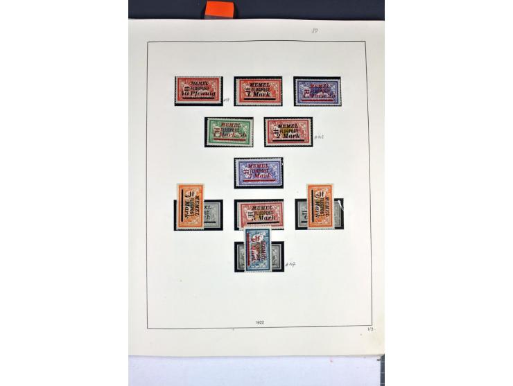 1920/22, umfangreiche ungebrauchte/postfrische und gestempelte Sammlung ab Germania mit u.a. Mi.-Nr. 10(4),11(5), 12(5) und 1