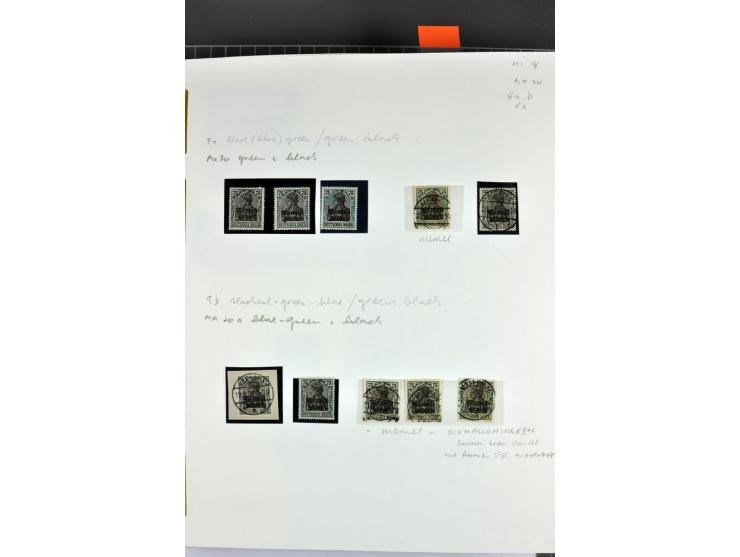 1920/22, umfangreiche ungebrauchte/postfrische und gestempelte Sammlung ab Germania mit u.a. Mi.-Nr. 10(4),11(5), 12(5) und 1