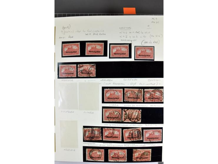 1920/22, umfangreiche ungebrauchte/postfrische und gestempelte Sammlung ab Germania mit u.a. Mi.-Nr. 10(4),11(5), 12(5) und 1