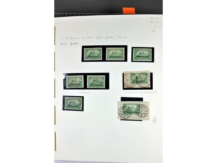 1920/22, umfangreiche ungebrauchte/postfrische und gestempelte Sammlung ab Germania mit u.a. Mi.-Nr. 10(4),11(5), 12(5) und 1