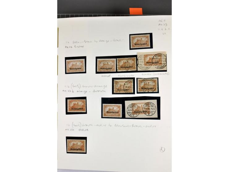 1920/22, umfangreiche ungebrauchte/postfrische und gestempelte Sammlung ab Germania mit u.a. Mi.-Nr. 10(4),11(5), 12(5) und 1