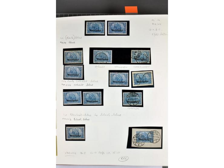 1920/22, umfangreiche ungebrauchte/postfrische und gestempelte Sammlung ab Germania mit u.a. Mi.-Nr. 10(4),11(5), 12(5) und 1